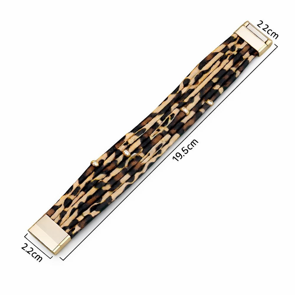 Leopard Print Gold-Tone Bracelet - Picture 3 of 3